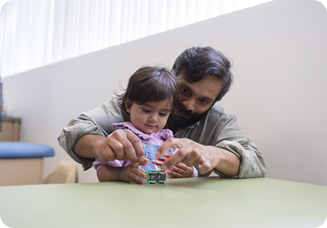 Young boy getting a dental exam