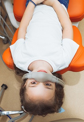 Child getting nitrous oxide
